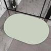 Tapete de Chão Simples de Cor Sólida de Terra Diatomácea por Atacado Tapete Resistente ao Desgaste para Banheiro Tapete Absorvente Antiderrapante para Vaso Sanitário Tapete de Porta para Vaso Sanitário