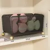 Caja de almacenamiento de mascarillas faciales de gran capacidad, cesta de almacenamiento de cosméticos para lavabo de baño, estante para productos de cuidado de la piel de escritorio para baño