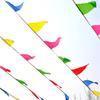 Bandeirolas coloridas triangulares bandeirinhas de barbante para exterior pequenas bandeirinhas penduradas sub-nó decoração de fita para casamento abertura