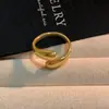 Anillo Suave de Gota de Agua, Apertura Irregular, Anillo Retorcido, Diseño de Nicho para Mujer, Anillo de Dedo Índice de Lujo Ligero de Gama Alta