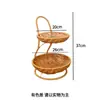 Cesta de Frutas con Forma de Cintura de Múltiples Niveles para Dropshipping Transfronterizo, para Hogar, Restaurante, Cocina, Hotel, Dulces, Snacks, Cesta Bandeja de Frutas, Hecha a Mano