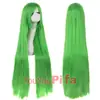 Peluca de Cosplay Bidimensional para Mujer, Cabello Largo, Estilo Anime, Negra, Morada, Roja, Colorida, Blanca, 100 cm, Cabello Largo Recto Negro, Peluca de Cabeza Completa