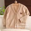 Número de ovelhas ovelhas uma geração de meninos e meninas cashmere V-neck urso bordado crianças camisola casaco cardigan