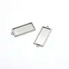 Directo de Fábrica Acero Inoxidable Base Portajoyas de Tiempo Colgante Simple Doble Colgante Rectangular Portajoyas DIY Accesorios de Joyería