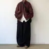 2025 Chaqueta Harrington de Vuelo Retro Japonesa de Primavera y Otoño Suelta Vintage Cuello Alto Ropa de Trabajo Exterior Hombre