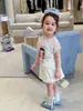 Ropa Infantil para Niñas, Camiseta de Manga Corta, Verano Delgado Casual Dibujos Animados Falso Dos Piezas Ropa Infantil, Ropa de Bebé Clase A