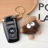 Briquetes de cabelo de vison chaveiro de carro bonito dos desenhos animados pingente de telefone móvel Net vermelho bonito saco pingente ponto atacado