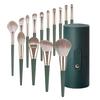 Conjunto de Pincéis de Maquiagem Nuvem Verde com 14 Peças, Pincel de Pó Ultra Macio, Pincel para Sombra e Blush, Conjunto Completo de Ferramentas de Beleza, Em Estoque do Fabricante