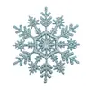 Decoraciones Navideñas 10cm Copos de Nieve, Copos de Nieve con Polvo de Plástico, Colgantes de Copo de Nieve Huecos para Decoración de Árbol de Navidad