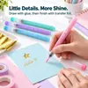 Pluma de Pegamento con Foil Dorado para Firma Artística Pluma Líquida para Firma Pluma de Transferencia para Escribir con Fuente Artística Personalizada Pluma de Pegamento con Foil Dorado para Bricolaje