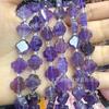 Amatista Natural Aguamarina Cuarzo Rosa Apatita Lapislázuli Trébol de Cuatro Hojas Cristal Cuentas Sueltas Espaciadores Accesorios DIY