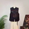 [Li] Nuevo chaleco jacquard de estilo chino con tapeta diagonal y cuello alto, que presenta una estética tradicional china, nueva colección otoño 2026, chaleco para mujer
