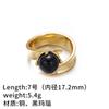 Europa y Estados Unidos transfronterizo latón dorado chapado alta calidad doble anillo es bastante anillo libre de decoloración moda Joker nicho simple joyería