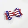 Diadema con Bandera del Día de la Independencia de EE. UU. Cinta con Letras UAS Diadema de Fiesta Bloqueo de Color Rojo Azul Blanco Pinza para el Cabello de Festival Accesorios para el Cabello
