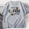 Camiseta Retrô Casual de Manga Curta Livros e Café para Homens e Mulheres Presente para Amante de Livros e Café Top de Manga Curta Dia