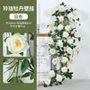 Arco de Flores de Rosa de Arame de Ferro Artificial, Revestimento de Tubo de Ar Condicionado, Paisagismo, Decoração de Teto com Trepadeira para Casamento, Flor de Campainha Artificial