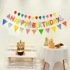 Estilo Ins Bandera de Feliz Cumpleaños con Margaritas Suministros para Fiesta de Bebé Decoración Accesorios para Fotos de Niña Arreglo de Escena