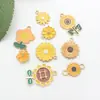 Accesorios para Joyería DIY Transfronterizos Estilo Pastoral Abejita Girasol Panal Mielera Aleación Colgante de Goteo de Aceite Llavero