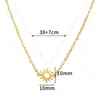 Colar Personalizado Mais Vendido no AliExpress Pingente Geométrico Único Sol Radiante Corrente Simples Versátil para Clavícula para Mulheres