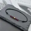Tornozeleira de Corda Vermelha Trançada com Granadas Par de Melhores Amigos Cor da Corda Que Mantém a Cor Contas Douradas Estilo Coreano Pulseira Simples Pulseira de Celebridade da Internet