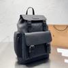 Mochila de Viaje 2023 con Asa Suave, Bolsillo Grande Tridimensional, Color Sólido, Almacenamiento, Estilo Cuadrado Vertical Doble con Cremallera Negra Sin