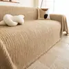 Luxo leve, simples e de alta qualidade, fio espesso e fofo para outono e inverno, capa de sofá amigável à pele, quente e macia, capa protetora para sofá, manta