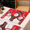Decoración de Mesa de Navidad Hogar Hogar Tienda Individual Bandera de Mesa Decoración Navideña Diseño de Escena Mantel Colgante