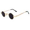Jamie 8019 Estilo Europeo y Americano Steampunk Retro Gafas de Sol Redondas Pequeñas Montura Ultr Pequeña Estilo Urbano Gafas de Sol Rock
