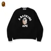 Moletom fino de terry para comércio exterior transfronteiriço, para homens e mulheres, estação outono, com estampa de letras homem-macaco e camuflagem, caimento solto, gola redonda, pulôver, moderno