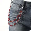 Corrente de Cintura Punk Hip-Hop Transfronteiriça Europeia e Americana Acessórios Corrente Corporal de Bola Totalmente Diamantada de Alta Qualidade Corrente para Jeans Corrente de Amizade Masculina e Feminina