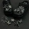 Compatible con Crocs Cadena Dorada con Purpurina Lujo Ligero Pedrería Accesorios DIY Flores para Zapatos Decoración de Girasol Hebillas para Zapatos Mayoreo