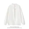 Nova Moletom Casual Masculino Outono 2026, Moderno, Fashionável e Único, Algodão 380g, Design de Botão Irregular, Moletom Masculino