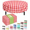 Suministro Transfronterizo de Manteles Desechables de Plástico, Rectangulares y Redondos, para Fiestas al Aire Libre, Jardines, Hoteles, con un Toque de Alta Gama