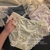 Brilho do Luar ~ Renda de Pontos de Cetim Pérola de Alta Qualidade Sem Marcas Sexy Laço Folha de Bambu Verde Forro plus size Roupa Íntima Feminina