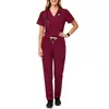 Set de Ropa de Lavado de Manos Transfronterizo Bestseller Europeo y Americano Traje Médico para el Cuidado de la Salud Ropa de Trabajo Microelástica Transpirable de Secado Rápido Top y Pantalones para Lavado de Manos
