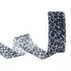 Fio de neve com estampa de leopardo fita com logo de estampa de leopardo laço de fita acessórios de tecelagem DIY feitos à mão
