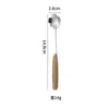 Colher de Café de Aço Inoxidável com Cabo de Madeira Colher Flor de Cerejeira Copo de Vidro Simples com Tampa de Madeira Colher para Mexer Copo de Leite Colher Presente com Colher para Copo