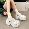 [Liquidación de Stock] Zapatos de Cocodrilo Verano 2024 Ropa Exterior para Mujer Tacones de Plataforma con Suela Súper Gruesa Zapatos de Playa Casuales de Moda para Aumentar la Altura para Mujer