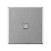 Panel de enchufe de interruptor universal multi-cinco orificios USB para pared doméstica, tipo 86, gris, plano, ultra-delgado, una apertura, control único