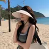 Novo chapéu viseira de proteção solar para homens e mulheres, chapéu de sol de aba larga para proteção solar de verão, chapéu de sol para caminhada com proteção UV ao ar livre