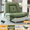 Sillón sofá individual, sofá cápsula espacial, sofá reclinable eléctrico giratorio para sala de estar, mecedora multifuncional de cuero WY