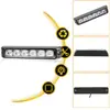 Luz de advertencia LED6 para coche, motocicleta, camión, camión, luz estroboscópica lateral, luz de trabajo de dirección 12-24v
