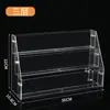 Suporte de exibição, estante elevada de acrílico para armazenamento de livros ilustrados, estante de livros, organizador de mesa em degraus, estante de armazenamento multifuncional