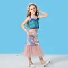 29.9 Venta Especial de Liquidación Disfraz de Sirena de Dos Piezas Vestido de Princesa Ariel Vestido de Cola de Sirena