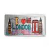 Imanes para Refrigerador Refractivos Personalizados, Souvenirs Turísticos de Londres, Pegatinas Magnéticas Personalizadas Estilo Británico con Graffiti