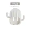 Soporte para cepillos de dientes de cactus para el hogar, estante para cepillos de dientes sin perforaciones, soporte simple para cepillos de dientes eléctricos montado en la pared, estante de almacenamiento