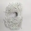 Cordón de algodón encerado con cabeza de bala, punta de flecha de un solo diente, cabeza de avión, cabeza redonda, reutilizable para etiquetas de bolsa, 200 piezas/paquete