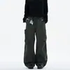 Ropa de Hombre Shanggu Algodón Puro Casual para Hombre Primavera y Otoño Lavados Vintage Pantalones de Pierna Ancha Sueltos Versátiles Jeans Largos para Hombre