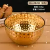 Tigela de salada de aço inoxidável com textura martelada, tigela aprofundada para bater ovos, tigela para assar e misturar, tigela para servir, recipiente para alface e travessa para servir