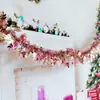 Decoración Navideña al por mayor transfronteriza Hojas, Cintas de Colores, Decoraciones para Fiestas, Guirnaldas Festivas, Cintas de Colores, Cártamo 2m Denso